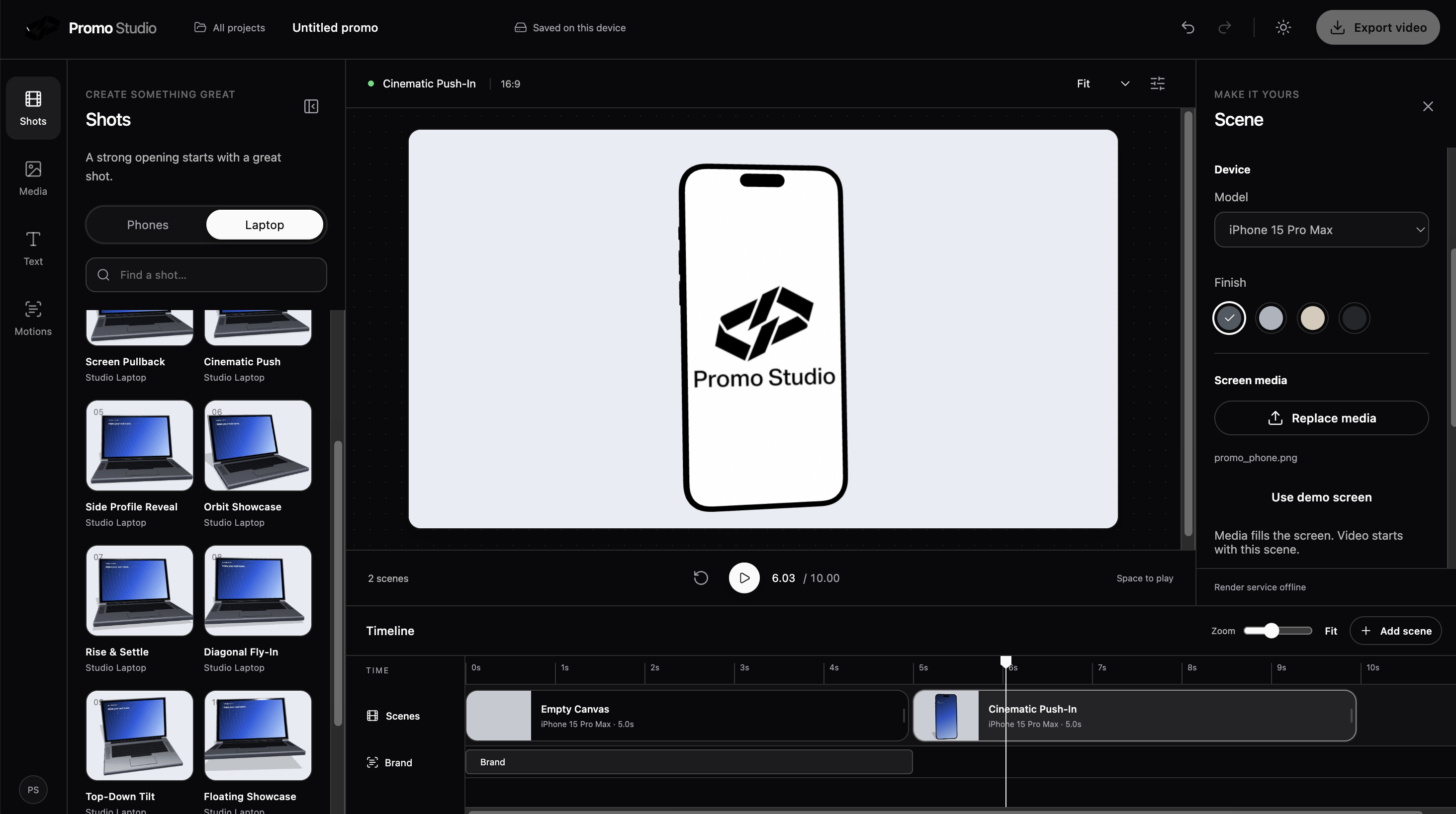 I wanted an easier way to create promo videos for my apps, so I made PromoStudio